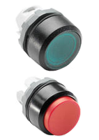 ABB MP1-20B Кнопка черная без подсветки без фикс. (корпус) (1SFA611100R2006)